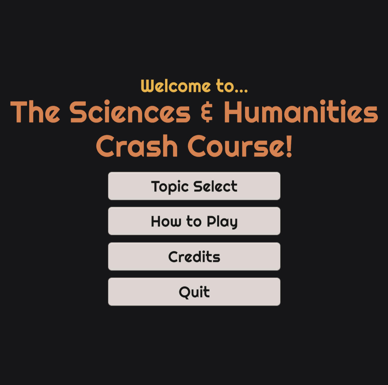 A crash course in Sciences &amp; Humanities concepts